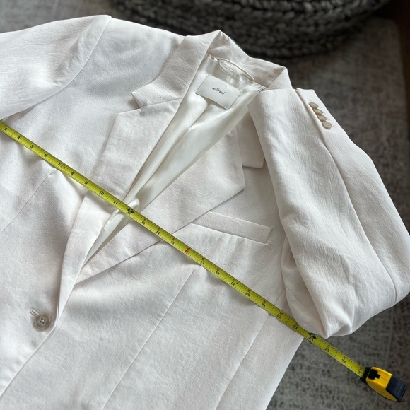 Aritzia Heartbreak White new Business Casual Formal Evening Wedding Blazer Sz L - Picture 9 of 14